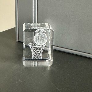 CRYSTAL LASER ETCHED BASKETBALL